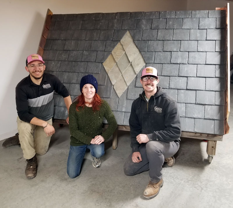 Slate Roof Repair class of February 11, 2026 - Taught by Joe Jenkins in Grove City, PA. Slate Roof Repair class of February 11, 2026 - Taught by Joe Jenkins in Grove City, PA. Present are Alejandro Salto, Christy Wilkinson, and Nate Arni.