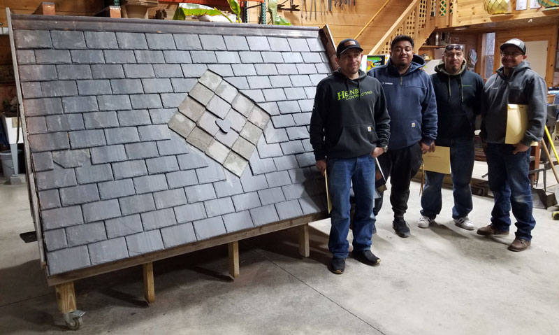 Heins Construction, Slate Roof Repair Course, March 31, 2023