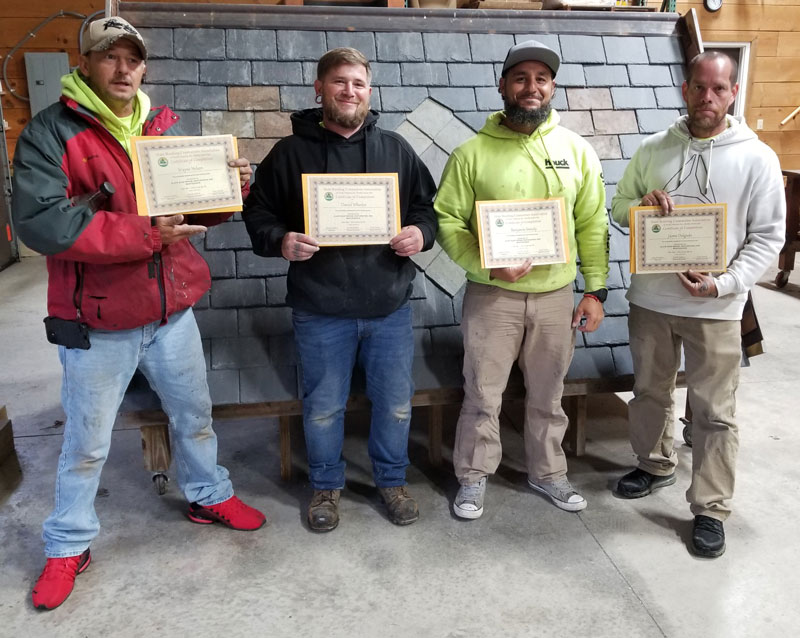 Houck Services Inc., Slate Roof Repair Course Graduates, May 1, 2023
