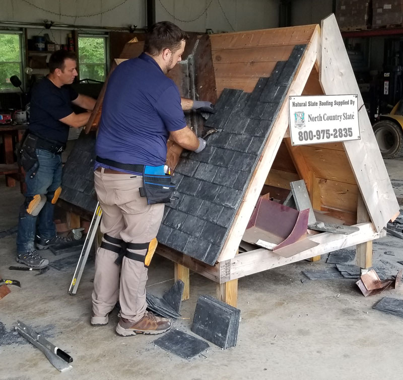 Slate Roof Installation Introductory Course for Wiss Janey employee James Brown, August 24, 2023