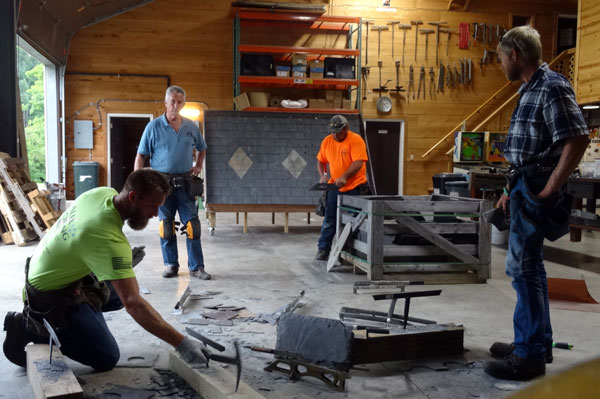 Slate Roof Installation Course at the Slate Roof Training Center, July 8, 2021